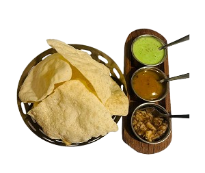 Papadum With Chutney Tray 